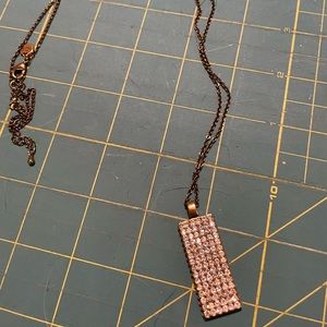 Touchstone antique brass reversible Myra necklace
